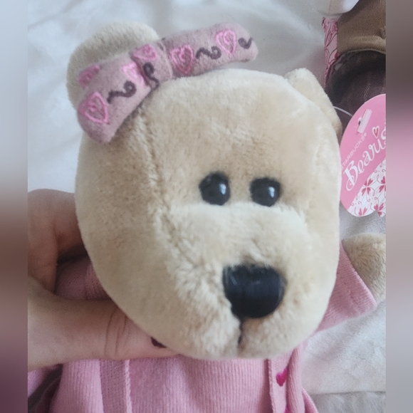 2007 Starbucks Bearista Bear Collection 58th 59th Valentines Day 9" Plush Set - Picture 10 of 15